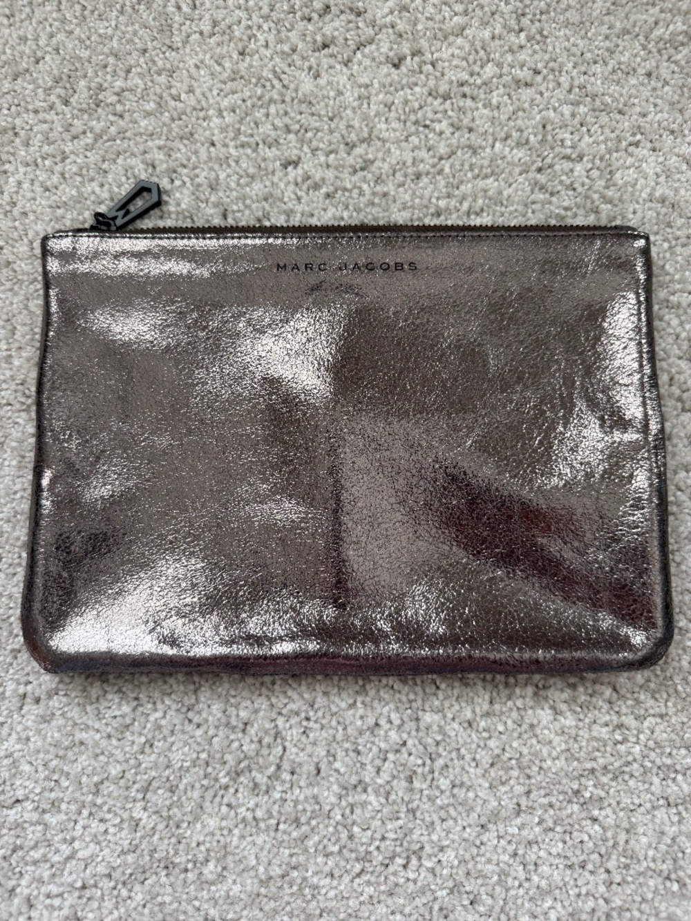 Marc Jacobs metallic leather clutch